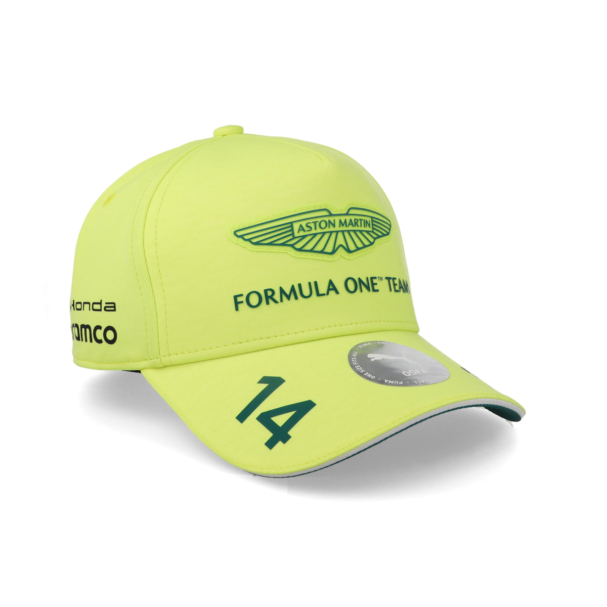Gorra Fórmula 1 Aston Martin RP Alonso Verde Limón Shimmer Unitalla