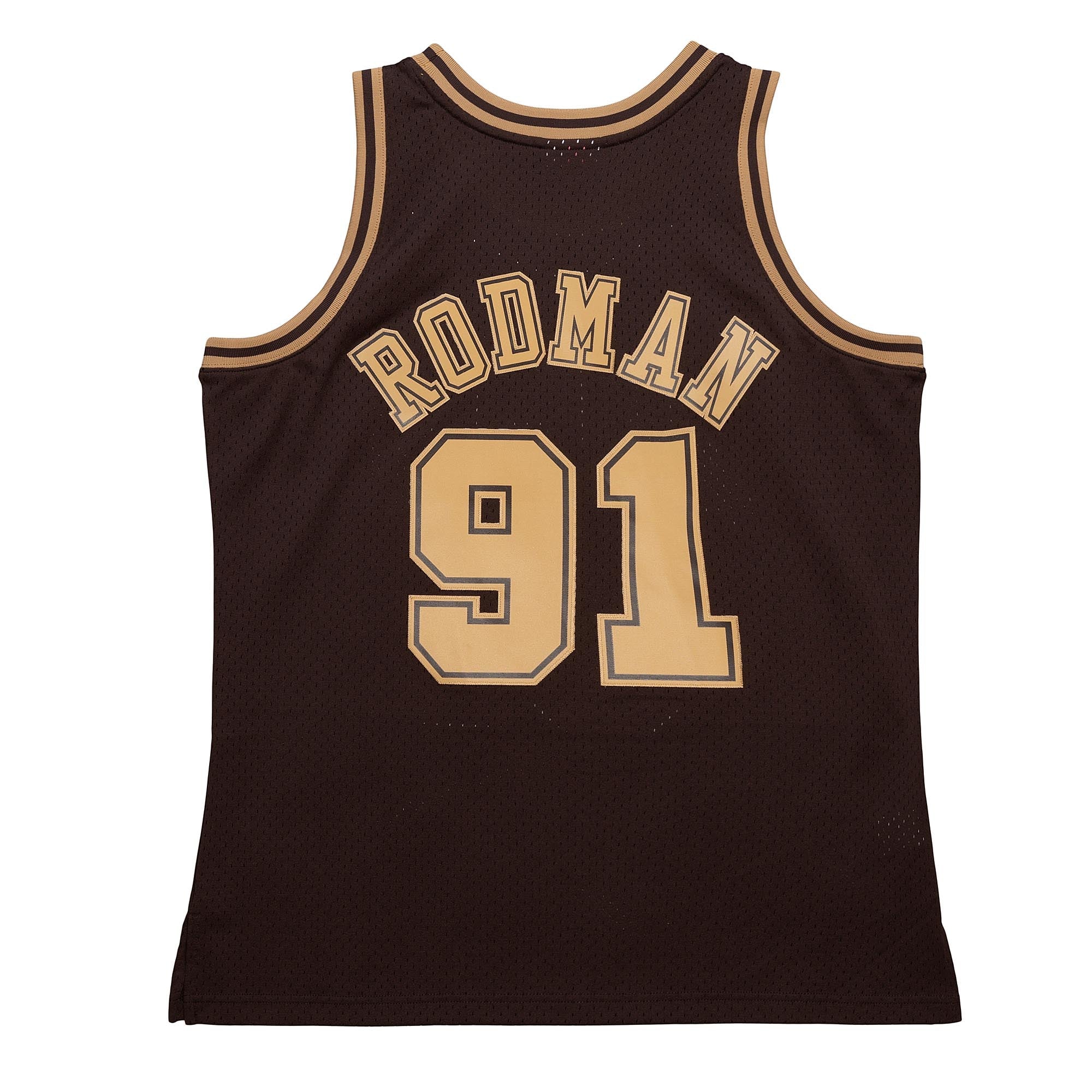 NBA Lux Brown Swingman Jersey Bulls 1997 Dennis Rodman