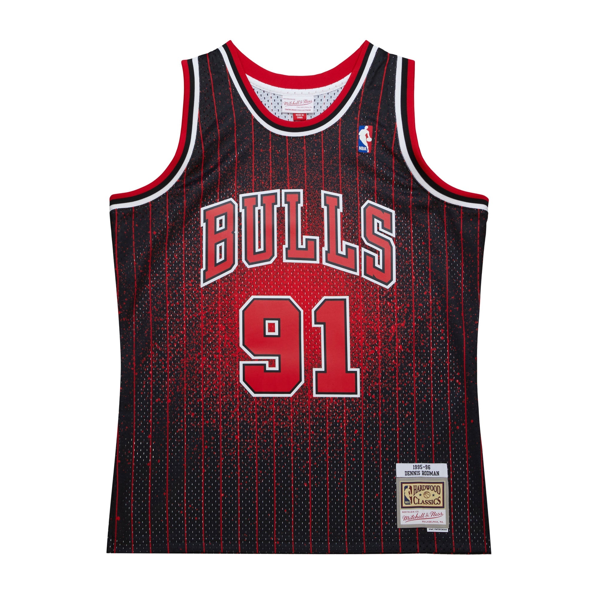 NBA Re-Take Gradient Swingman Jersey Bulls 1995 Dennis Rodman