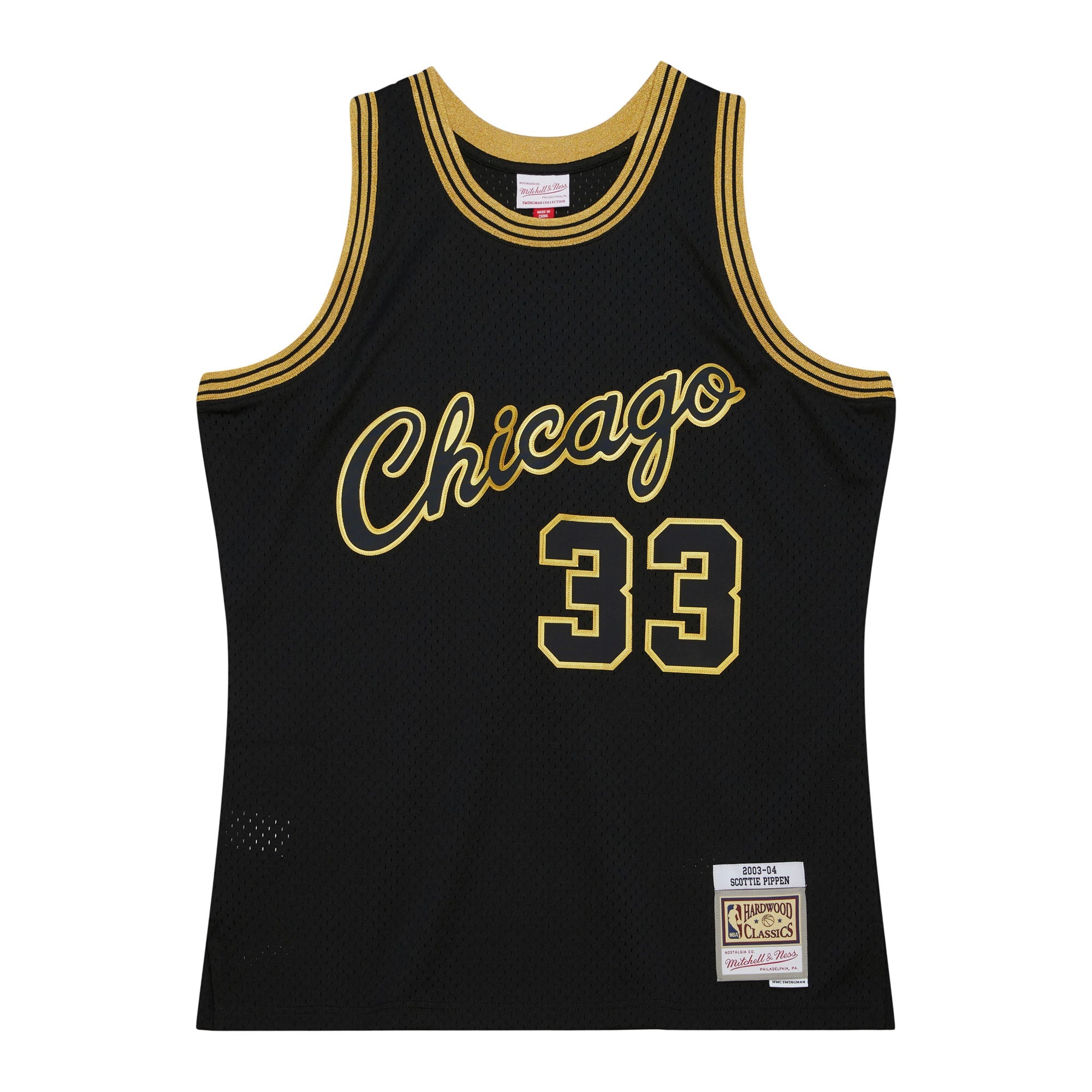 NBA Black Gold Swingman Jersey Bulls 2003 Scottie Pippen