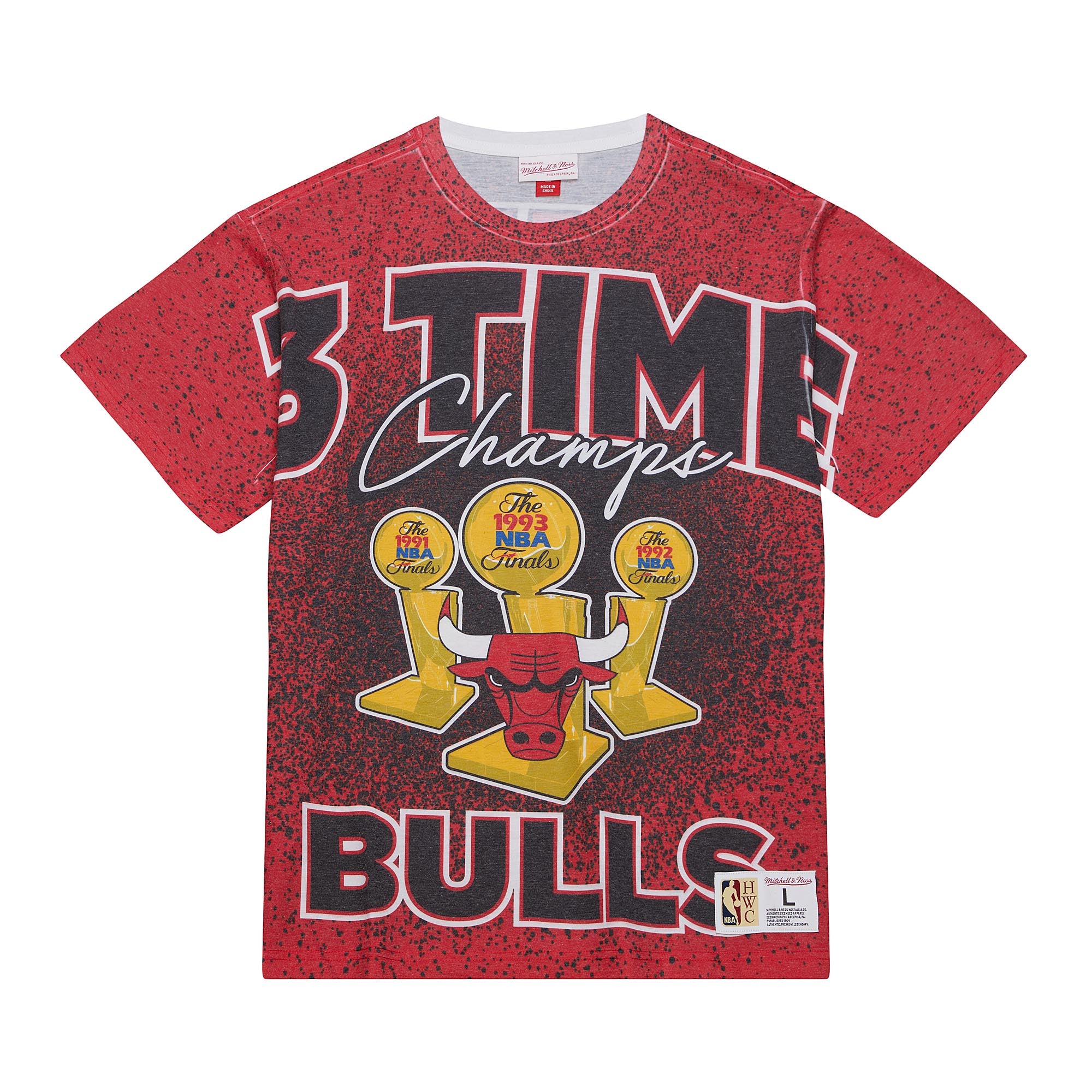 Playera M&N NBA Champ City Sublimated Ss Tee Bulls