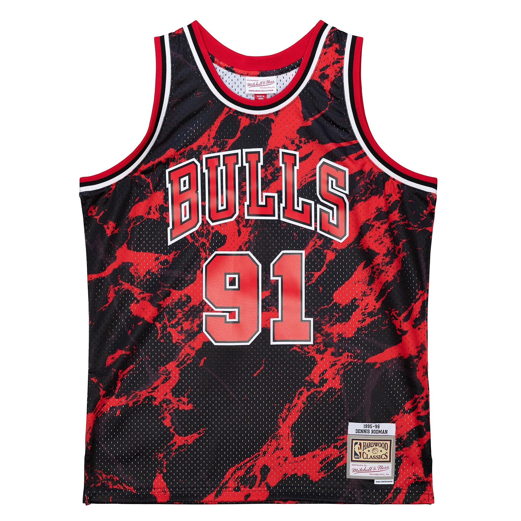 NBA Team Marble Swingman Jersey Bulls 1995 Dennis Rodman