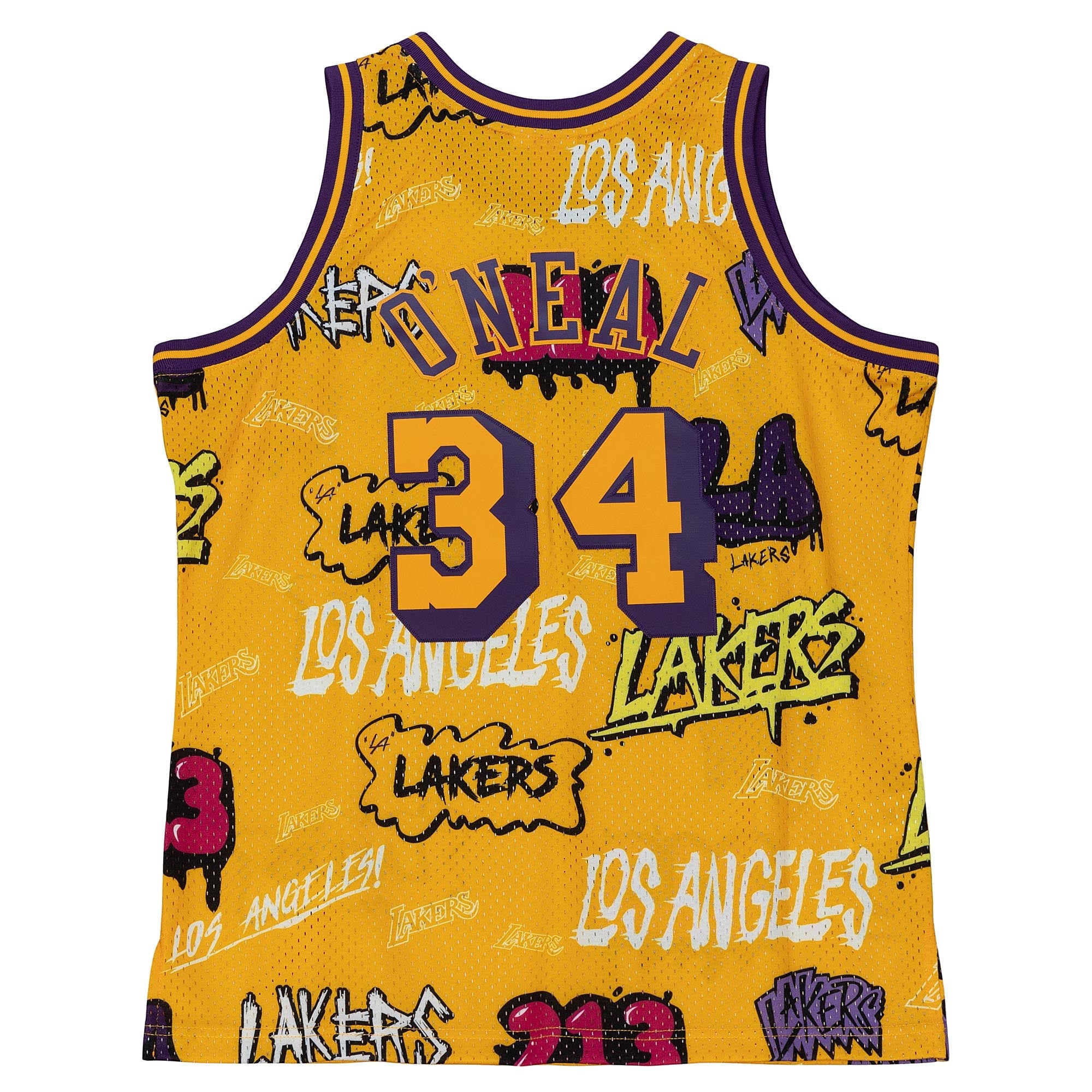 NBA Slap Sticker Swingman Jersey Lakers 1996 Shaquille O'neal