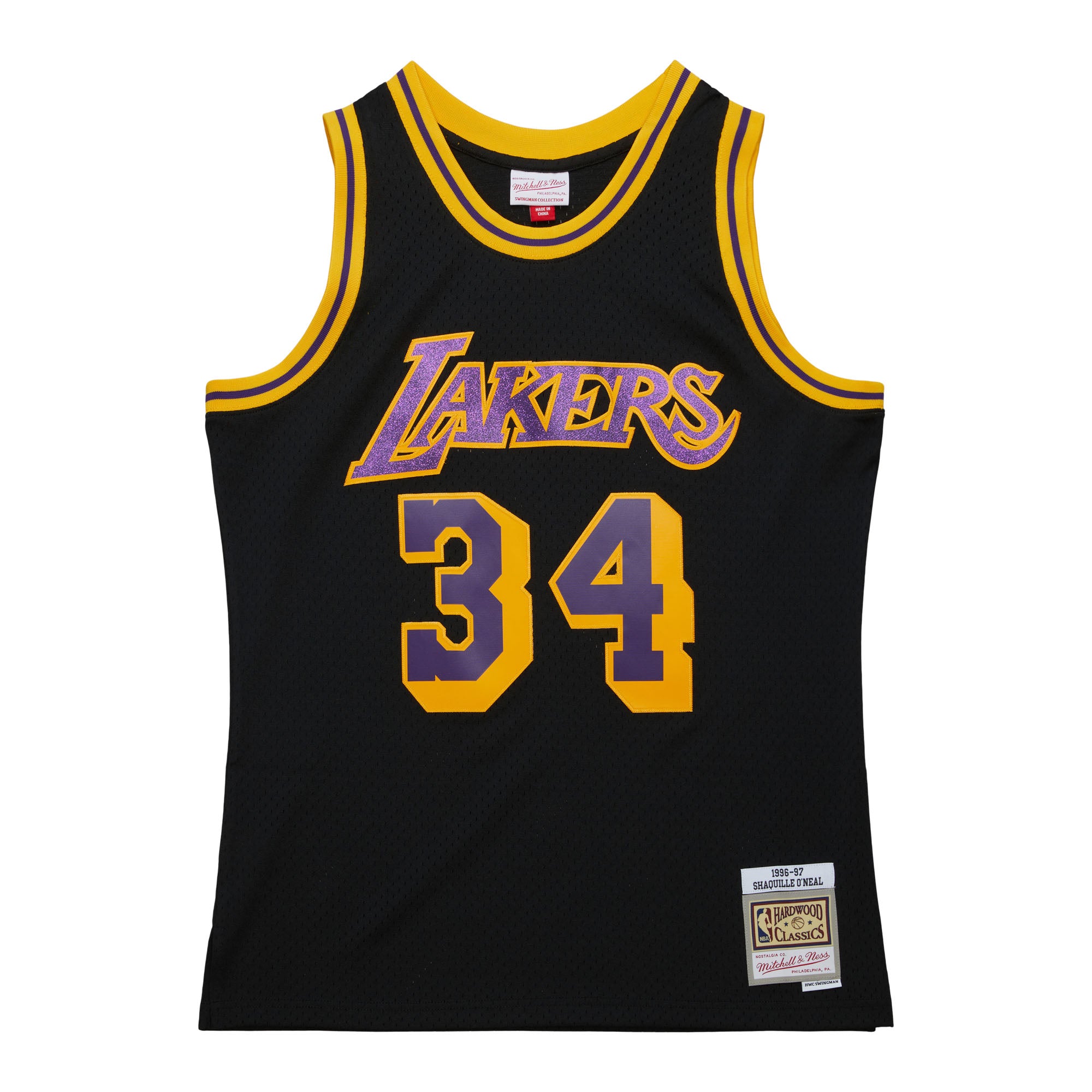 NBA Glitter Swingman Jersey Lakers 1996 Shaquille O'neal