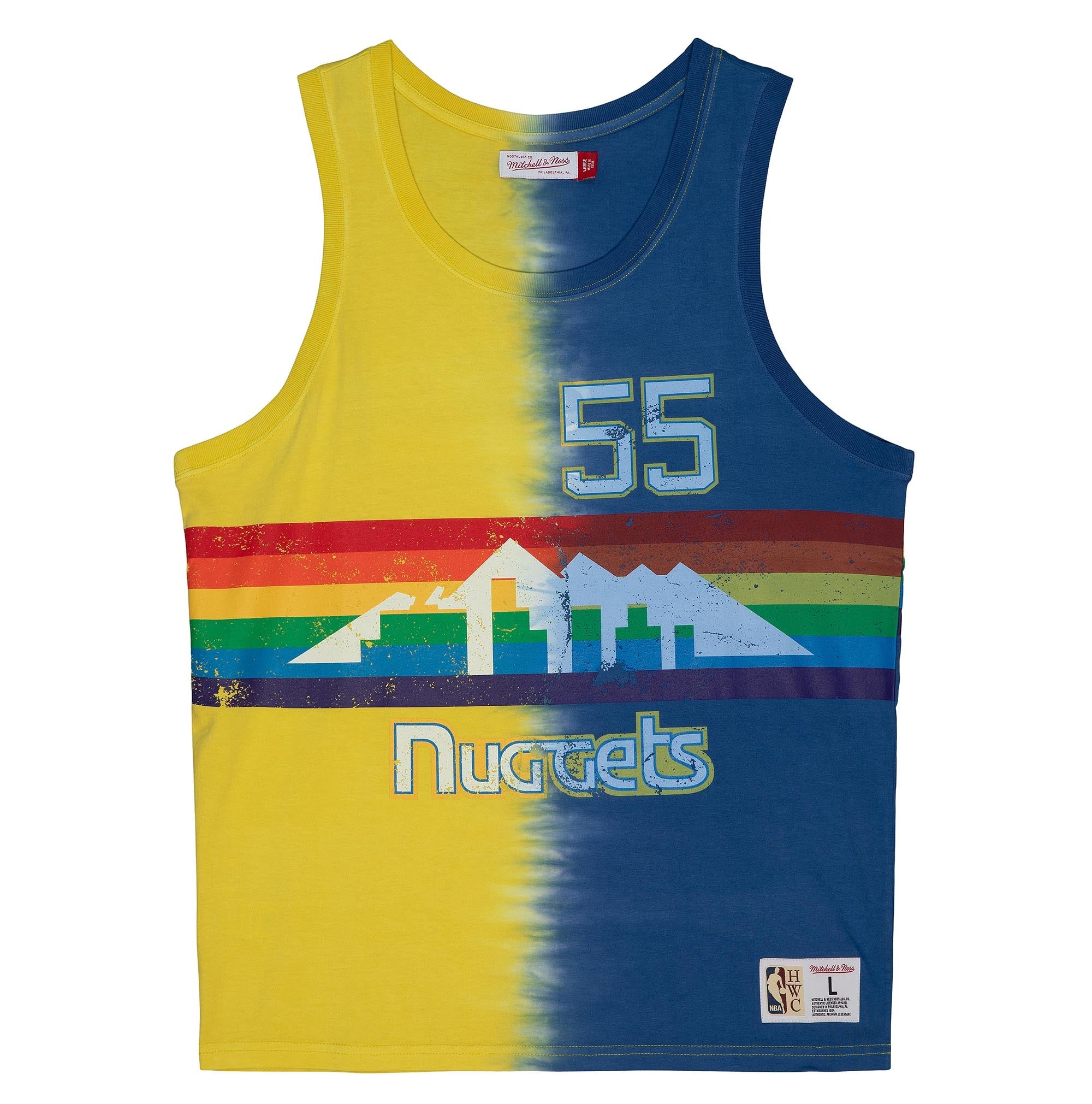 NBA Tie Dye Cotton N&N Tank Nuggets Dikembe Mutombo