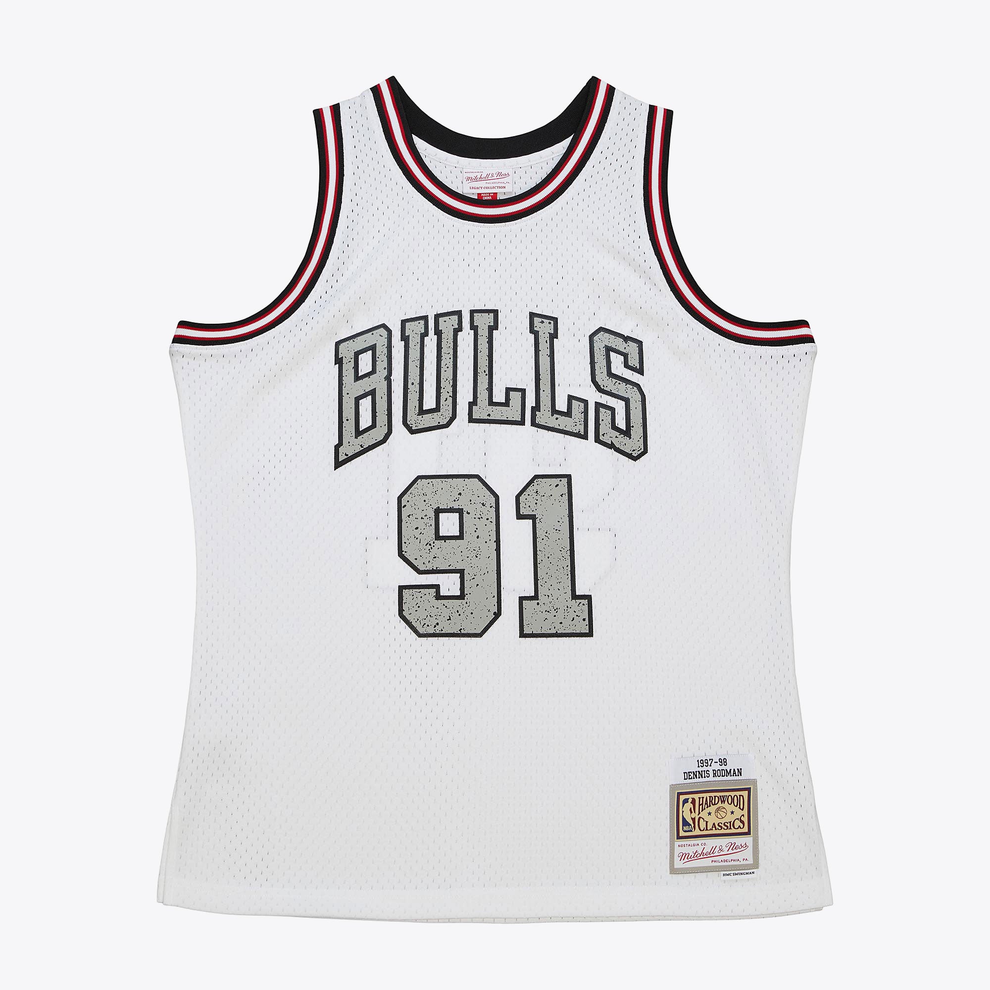 Jersey M&N NBA Cracked Cement Swingman Bulls 1997 Dennis Rodman