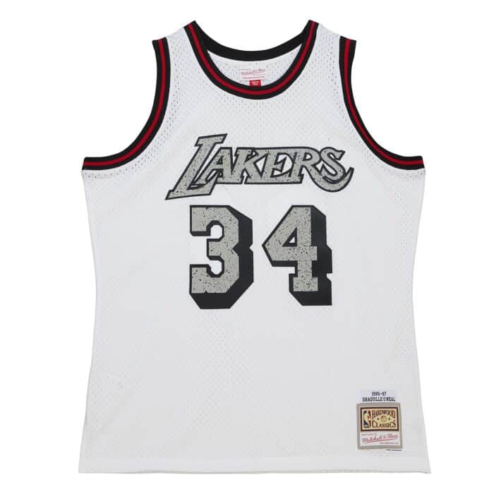 NBA Cracked Cement Swingman Jersey Lakers 1996 Shaquille O'neal