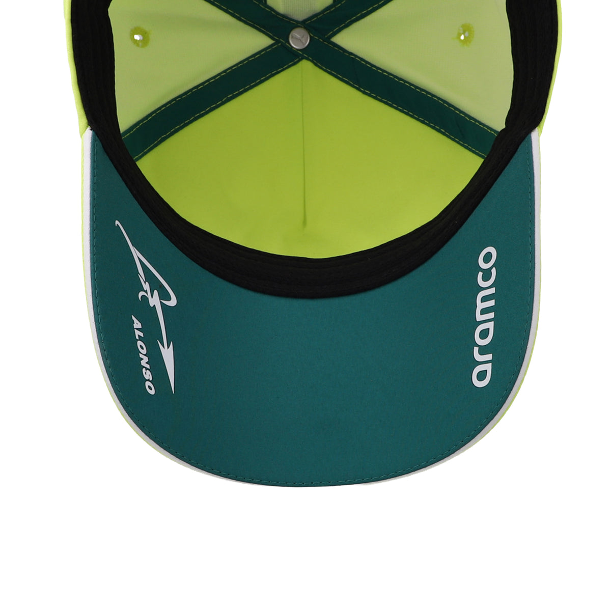 Gorra Fórmula 1 Aston Martin RP Alonso Verde Limón Shimmer Unitalla