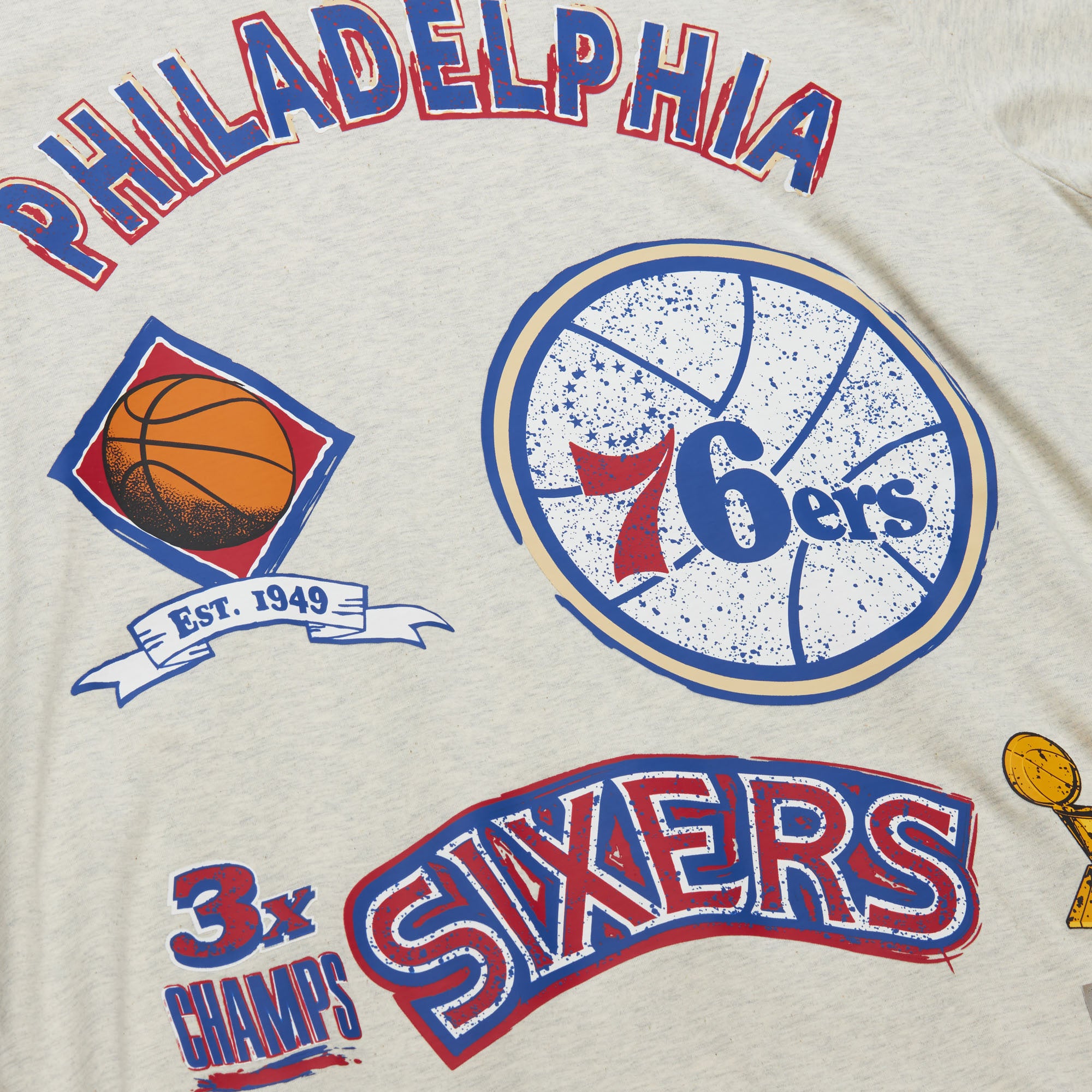 Playera M&N NBA Legacy Defined Ss Tee Hwc 76ers